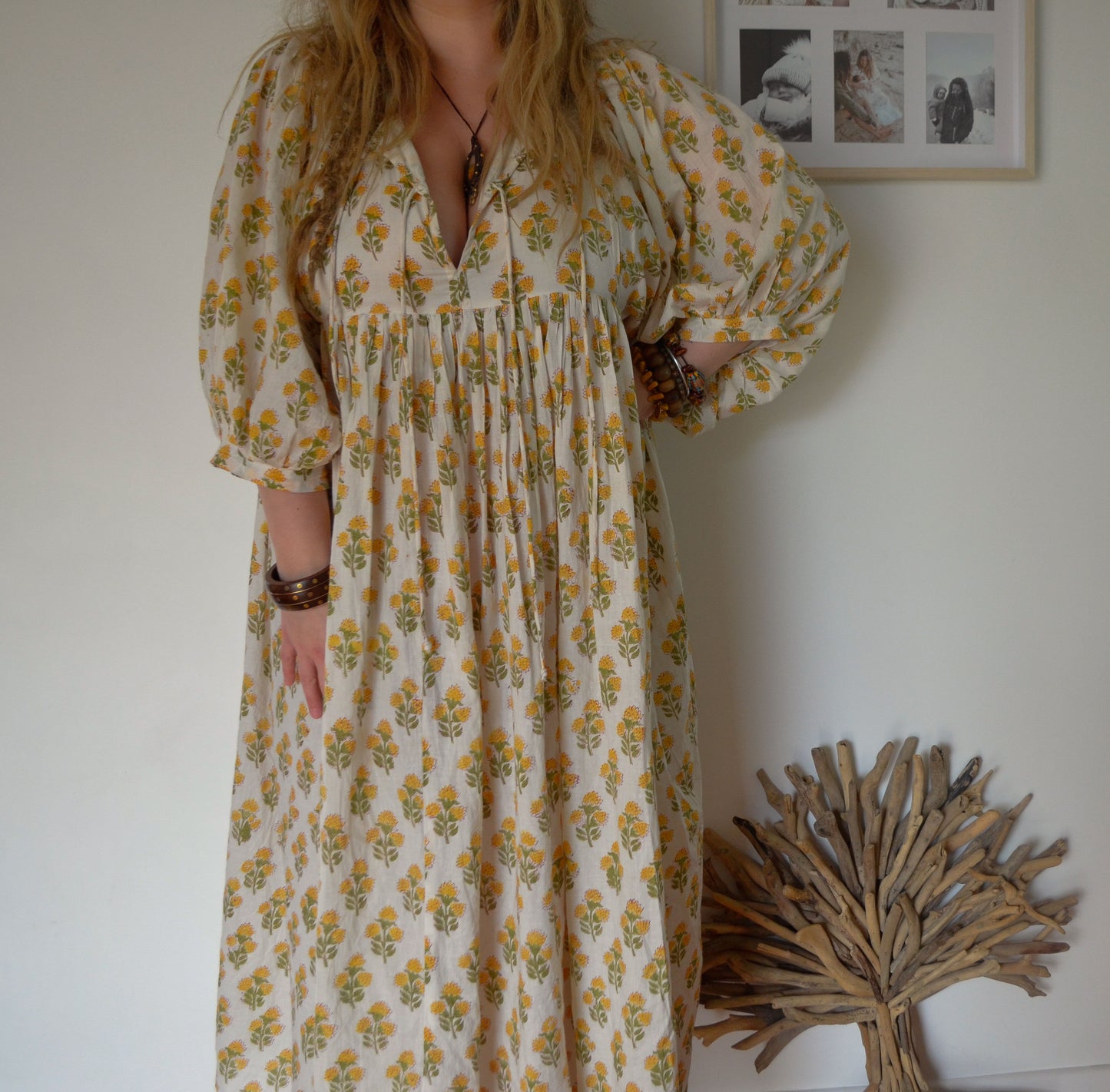 Frida Maxi Dress - Yellow Kerria