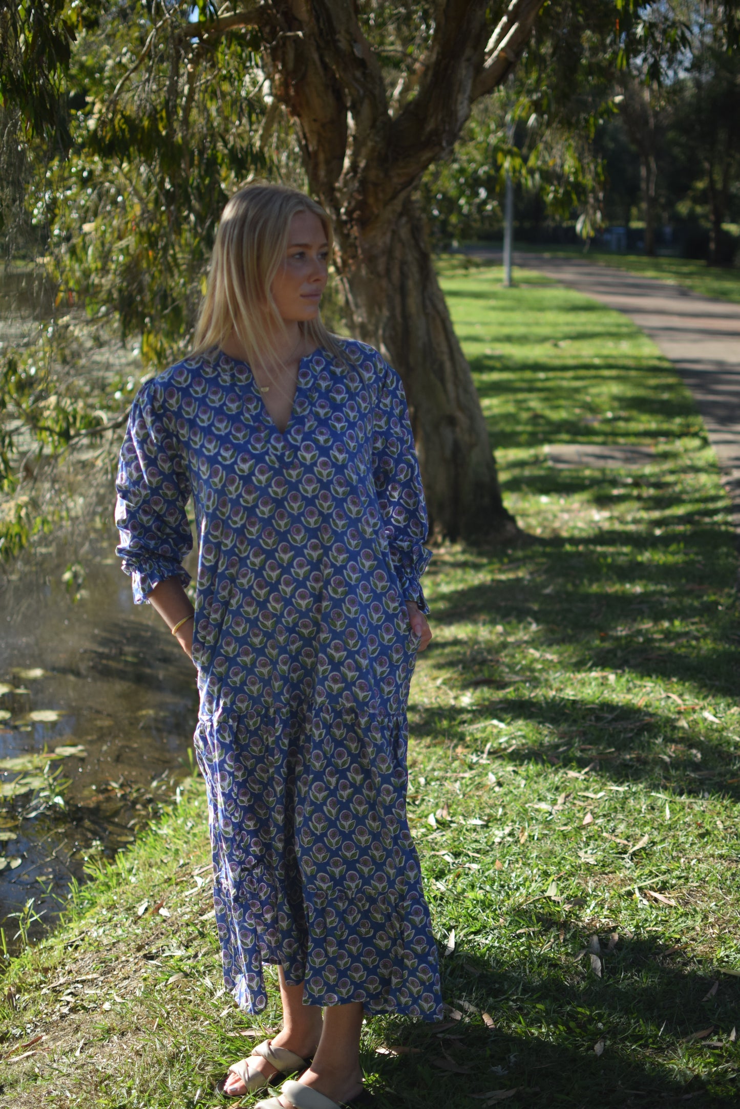 Harmony Maxi Dress - Blue