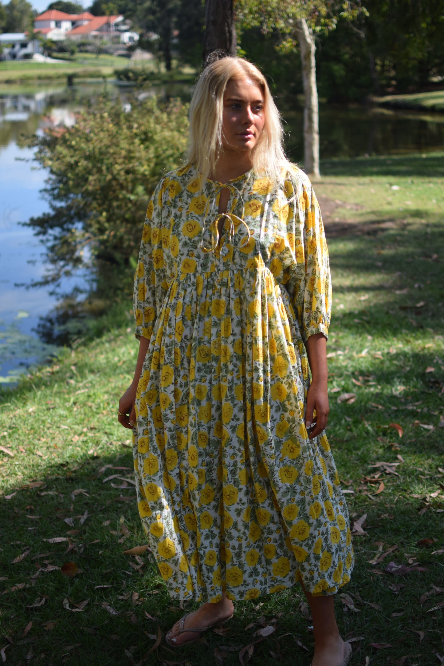 Frida Midi Dress - Yellow