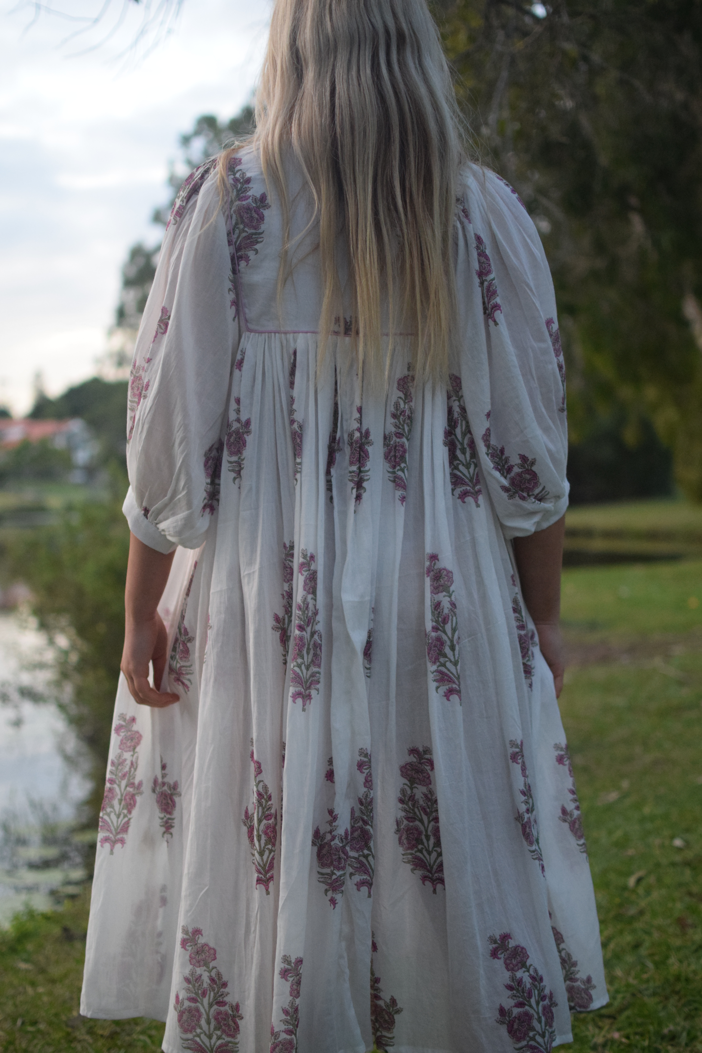 Rose Midi Dress - White
