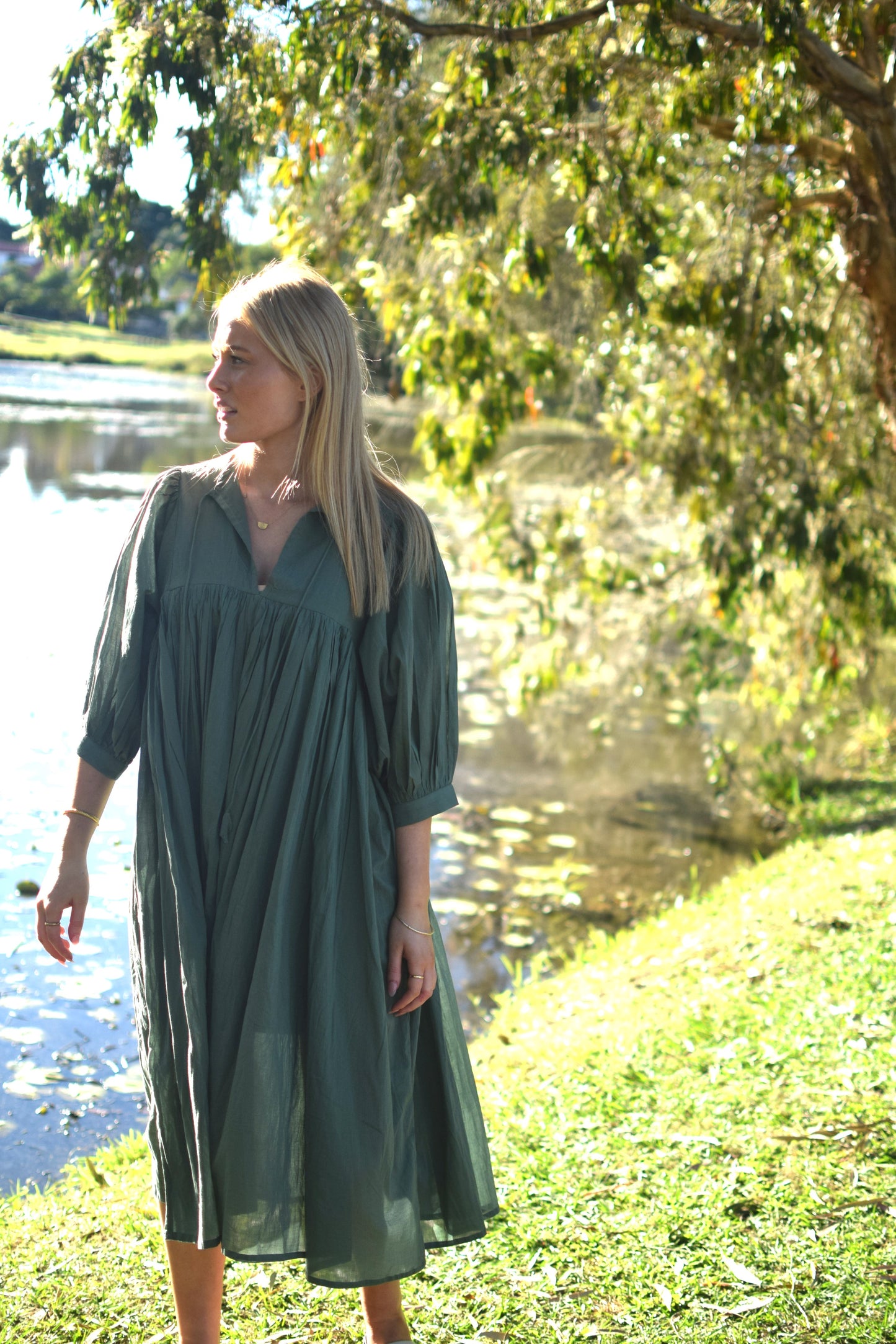 Lani Midi Dress - Sagewood