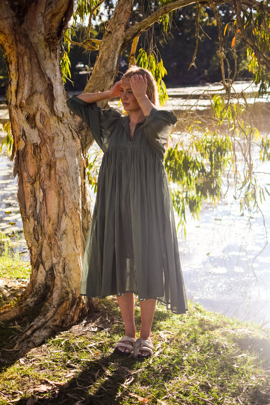 Lani Midi Dress - Sagewood