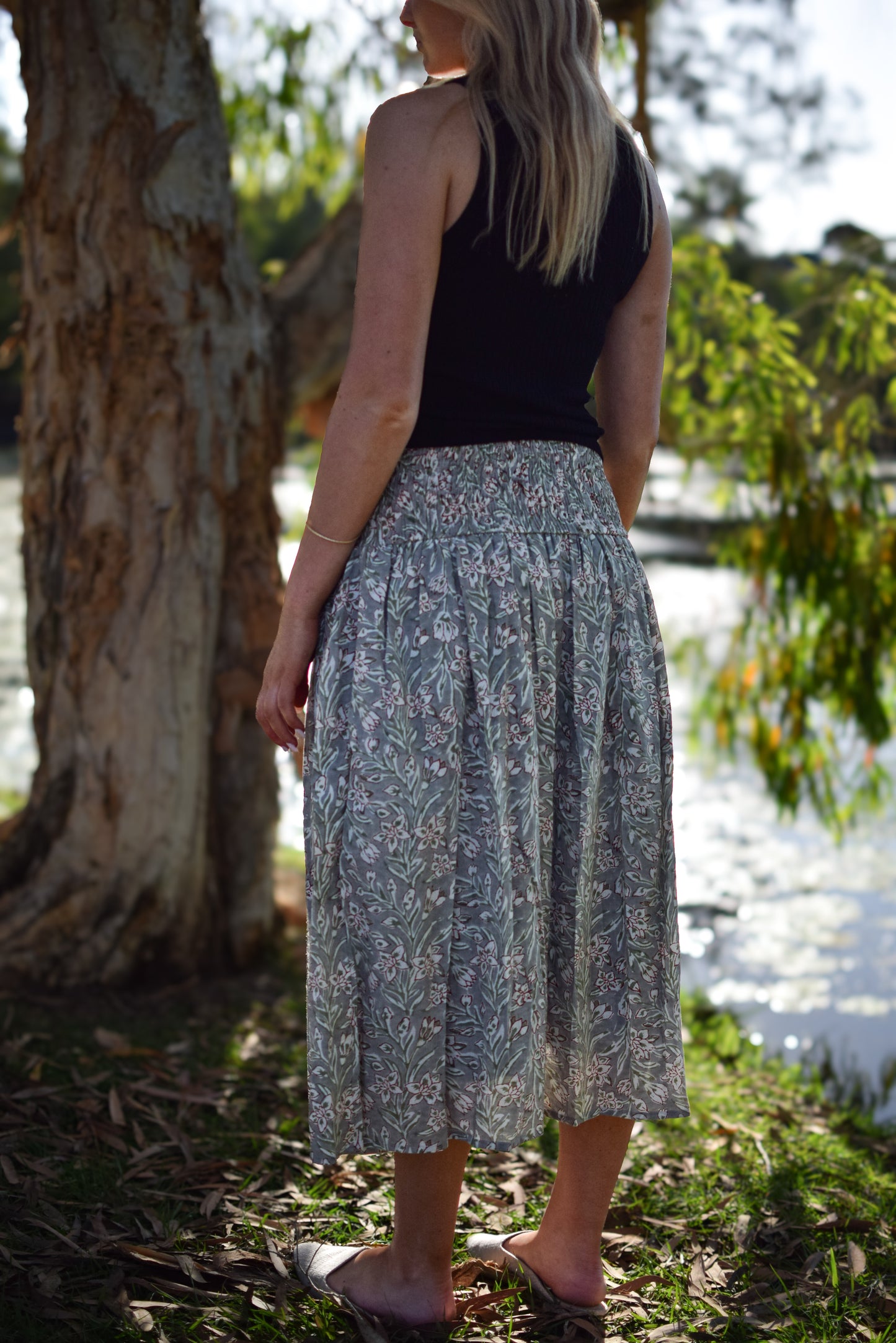 Nomad Skirt-  Grey Floral