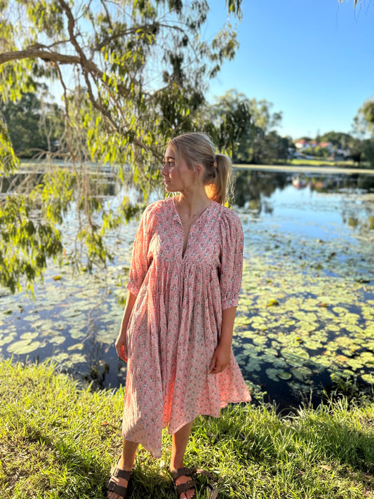 Lani Midi Dress - Whisper Pink